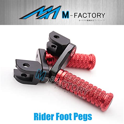 Red M Grip Mm Extended Front Foot Pegs For Harley Softail Street Bob