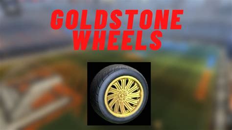 Alpha Reward Goldstone Wheels Rocket League Showcase YouTube