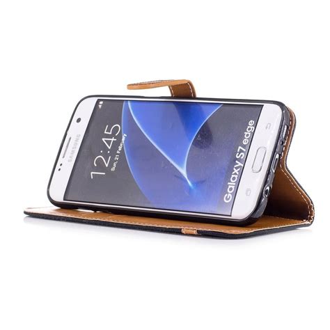 Tasche F R Samsung Galaxy S Edge Jeans Cover Handy Schutz H Lle Case