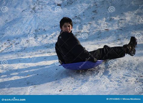 Sledding in Central Park editorial image. Image of playful - 29143845