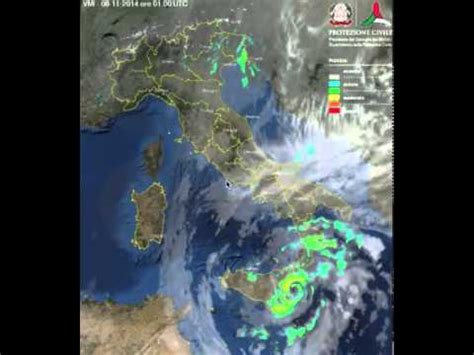 Maltempo Ciclone In Sicilia L Animazione Del RADAR Della Protezione