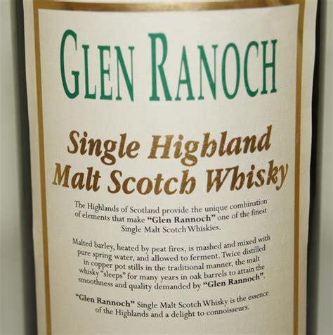 Glen Ranoch Single Highland Malt Scotch Whisky - Ratings and reviews ...