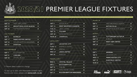 NEWCASTLE UNITED 20/21 PREMIER LEAGUE FIXTURES REACTION - YouTube