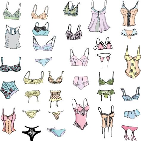 Fashionable Female Lingerie Collection Royalty Free Vector