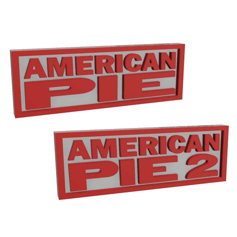 STL File 3D MULTICOLOR LOGO SIGN American Pie 1 23D Printable Design