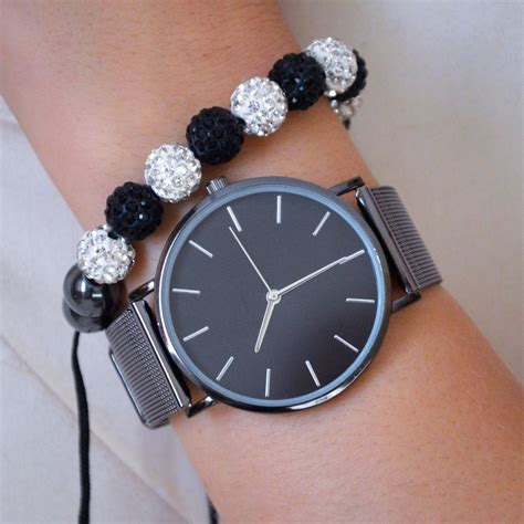 Женские часы Classic steel watch черные, жіночий наручний годинник ...