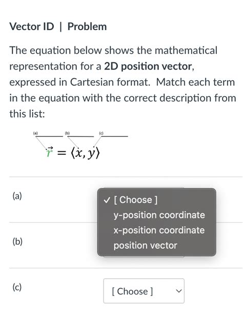 [solved] Vector Id Problem The Equation Below Shows The