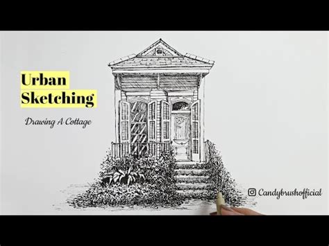 Pen Ink Urban Sketching Series Drawing A Cottage YouTube