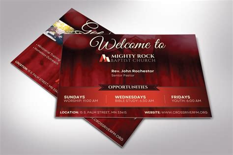 Church Welcome Card Template for Canva