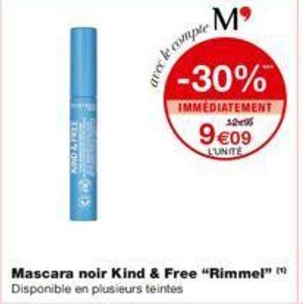 Promo Mascara Noir Kind Free Rimmel Chez Monoprix Icatalogue Fr