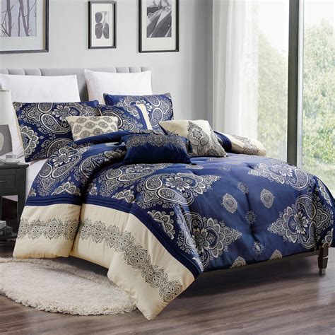 Homechoice International Group Pieces Jacquard Floral Comforter Set