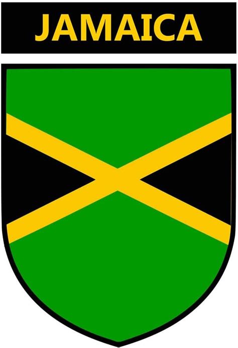 Tenner London Set Of Jamaica Team Crest Iron On Screen Print Fabric