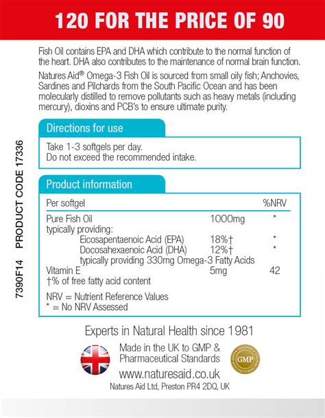 Natures Aid Fish Oil 1000mg GNHBC