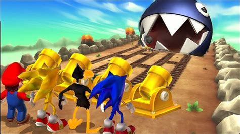 Mario Party Minigames Sonic Vs Daffy Duck Vs Mario Vs Super Sonic