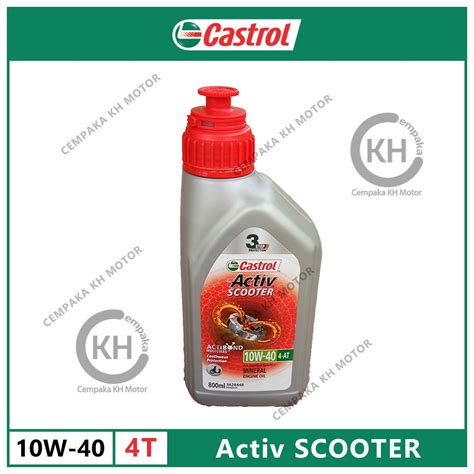 Original Castrol Activ Scooter T W Motor Minyak Hitam