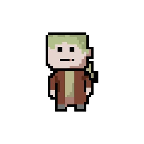 Pixel art 8-bit character. Isolated illustration 49049823 Vector Art at ...