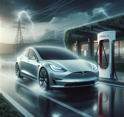 Rainy Days Electric Rides Can You Charge A Tesla In The Rain