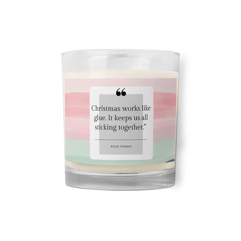 Unity Glow Pastel Glass Jar Soy Wax Candle With Uplifting Christmas Quote