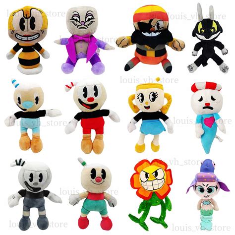 New Adventure Game Cuphead Mugman Plush 12 Styles To Choose From Mugman