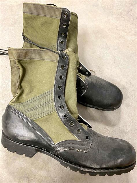 Vintage 1968 Vietnam War Era Usgi Us Army Jungle Boots Size Etsy