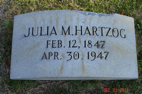 Julia Margaret Zeigler Hartzog 1847 1947 Find A Grave Gedenkplek