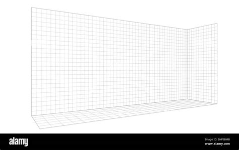 Rejilla De Paredes Para Croquizado Vista En Perspectiva Ilustraci N En