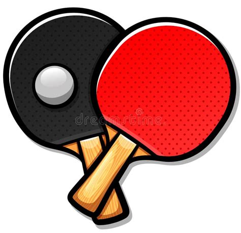 Vector Table Tennis Paddles Cartoon Stock Vector - Illustration of game, drawing: 186922186