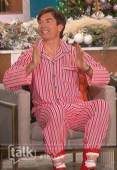 Wornontv Jerrys Red Candy Cane Stripe Pajamas On The Talk Jerry O