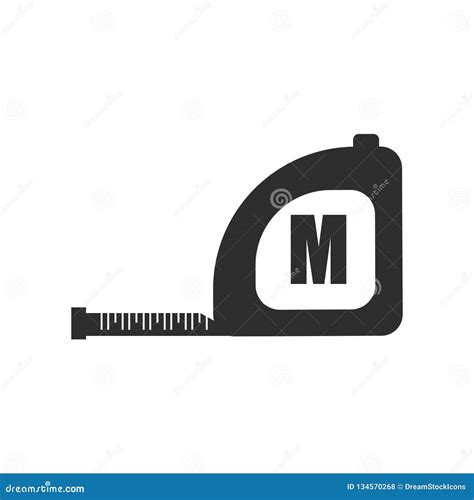 Measuring Tape Icon Vector Sign And Symbol Isolated On White Background