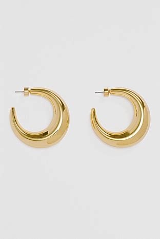 Gold Extra Large Lunar Hoop Earring Earrings Country Road