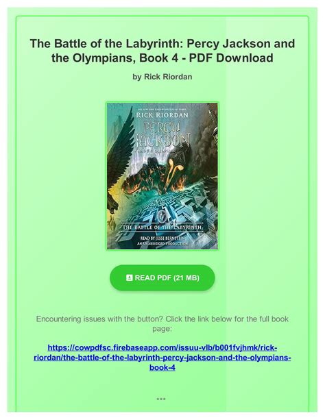 Pdf The Battle Of The Labyrinth Percy Jackson And The Olympians Book