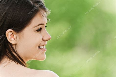 Portrait Pretty Naked Girl Profile Stock Photo BestPhotoStudio