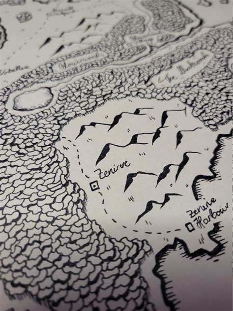 A4 Custom Hand Drawn Fantasy Map Etsy