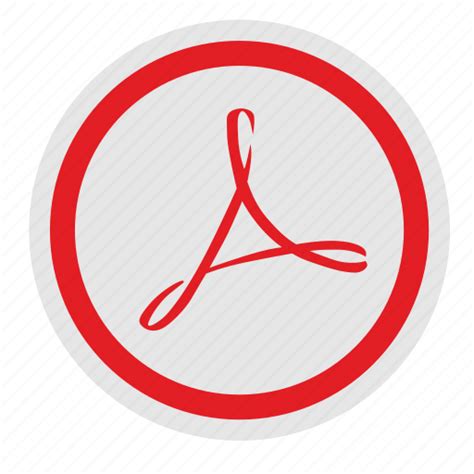 Acrobat, adobe, api, red, round, sign icon