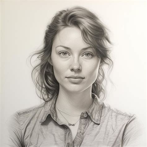 Premium Photo Pencil Sketch Of Portrait Of Woman