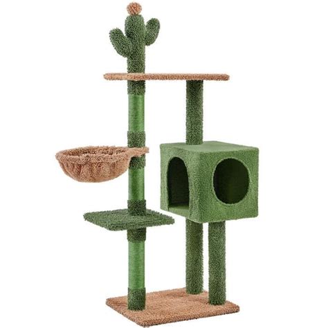 Yaheetech Arbre Chat Cactus X X Cm Tour Pour Chat Niveaux