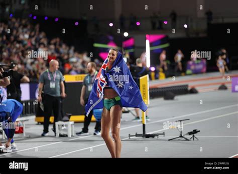 Nicola Olyslagers Celebrates Winning Gold In The WomenÕs High Jump