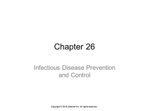 Chapter 26 Infectious Disease Prevention And Control