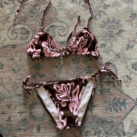 The Cutest Bikini Brown And Pink In Colour Size Depop