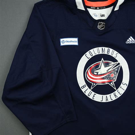 Lot Detail - Elvis Merzlikins - 19-20 - Columbus Blue Jackets - Navy ...