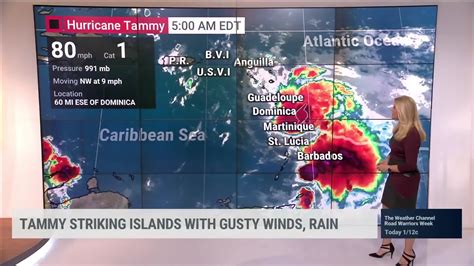 Hurricane Tammy Moving Near Leeward Islands - Videos from The Weather Channel