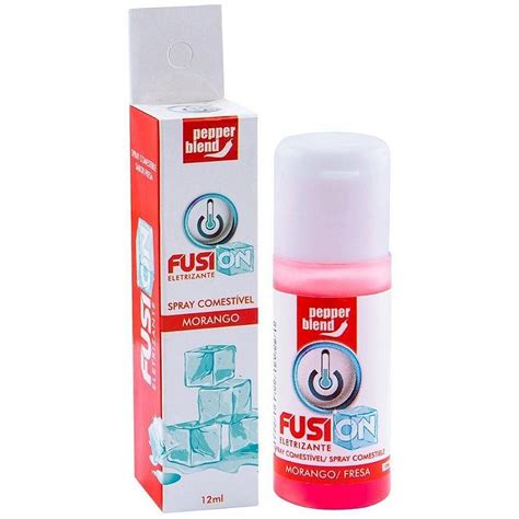 Fusion Eletrizante Gel Comestível ml Pepper Blend Morango Sex Shop Loja Fetiches