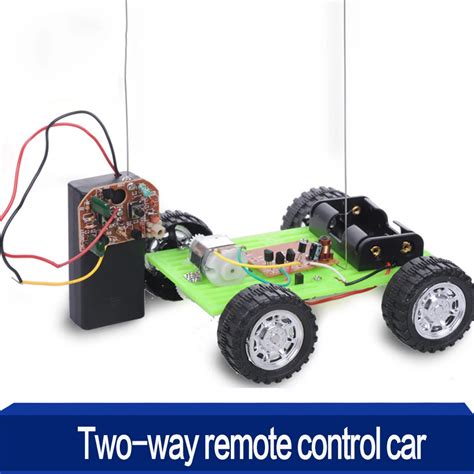 1 Pcs DIY Two way Remote Control Car Kit Educational Toys for Children ...