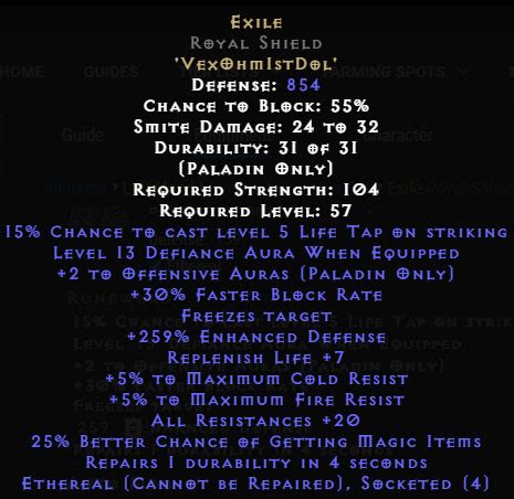 Exile Eth Royal Shield Def Topic D Jsp