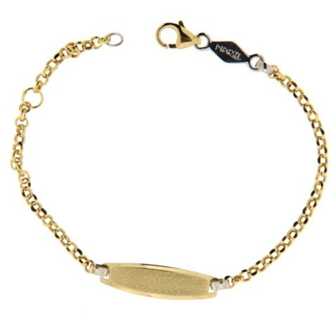 Bracciale Bimbo Da Incisione In Oro Giallo 18KT 750 BRB11 Taormina