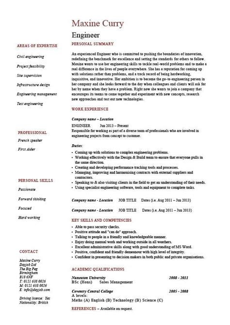 Engineering Resume Template Download Database