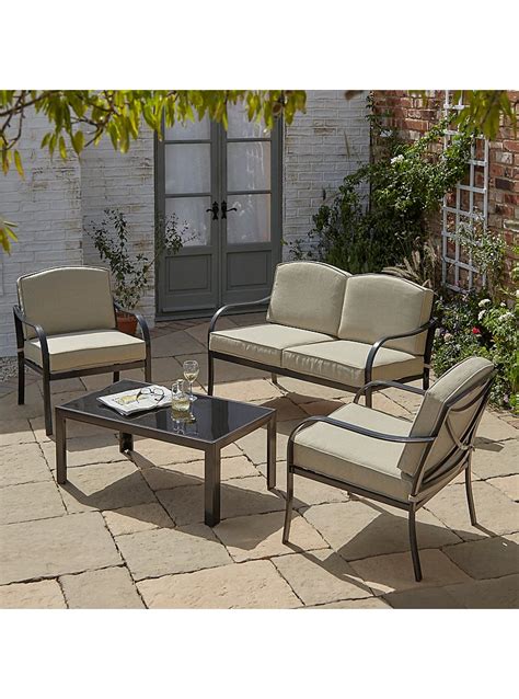 Haversham 4 Piece Garden Sofa Set Linen Outdoor And Garden George