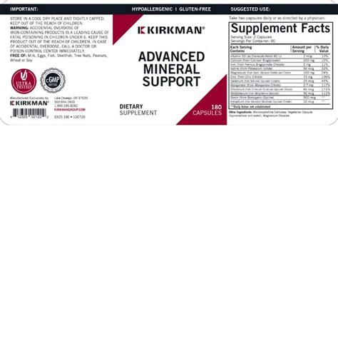 Buy Advanced Mineral Support Capsules Hypo Ct Supplement Online