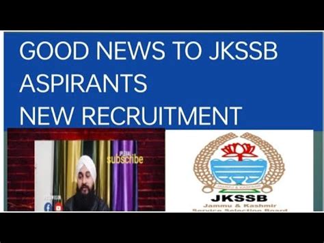 Good News To Jkssb Aspirants Big Update Regarding Upcoming Exams Jkssb