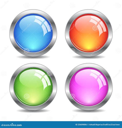 Glass Vector Buttons Stock Vector Illustration Of Collection 25609806